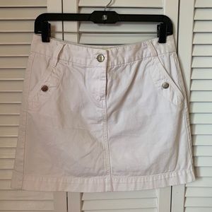 White Jean Skirt